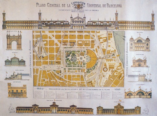 Plano Exposicion Barcelona 1888